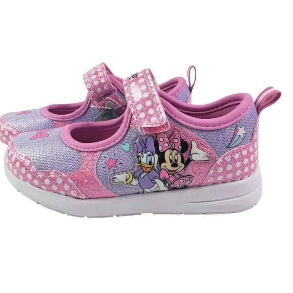 Disney Minnie Shoes for Girls - Pink Mary Jane LED Light Up Shoes Size 11 (19cm)